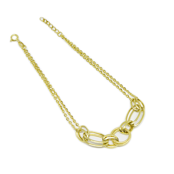 Pulseira Diversos Elos em Ouro 18 Kilates � 25408